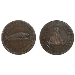 A RARE MINT STATE MAGDALEN ISLAND ONE PENNY TOKEN