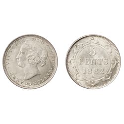 A GEM MINT STATE-66 1882-H FIVE CENTS SILVER.