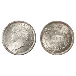 A RARE MINT STATE-64 1872-H TEN CENTS.