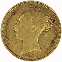 1881 M Half Sovereign - KM5 - NGC XF45