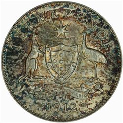 1912 Threepence - KM24 - NGC MS63