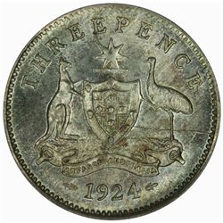 1924 Threepence - KM24 - NGC MS66