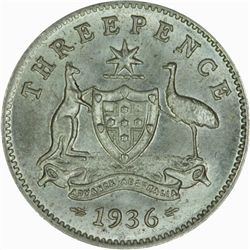 1936 Threepence - KM24 - NGC MS65