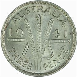 1941 Threepence - KM37 - NGC MS65
