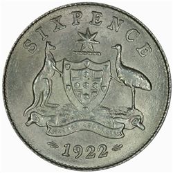 1922 Sixpence - KM25 - NGC MS63