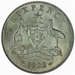 1922 Sixpence - KM25 - NGC MS65