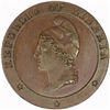 Image 1 : Liberia 1862/47 'Overdate' Cent - KM3 - NGC MS62BN