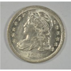 1836 BUST DIME AU+++ VERY CLOSE TO BU