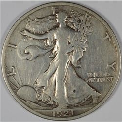 1921-S WALKING LIBERTY HALF DOLLAR VF KEY COIN