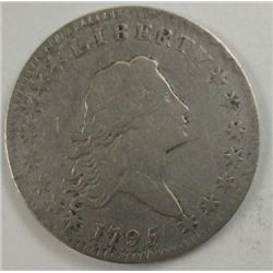 1795 FLOWING HAIR HALF DOLLAR OVERTON 111 RARE 3 LEAF VARIETY F/VF