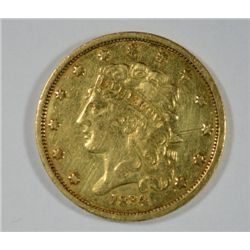 1834 SMALL DATE $5 GOLD LIBERTY XF