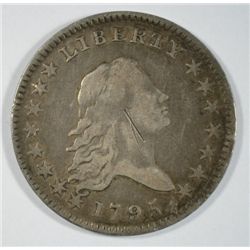 1795 FLOWING HAIR HALF DOLLAR DIE BULGE AFTER DATE OVERTON 113 F/VF DETAILS
