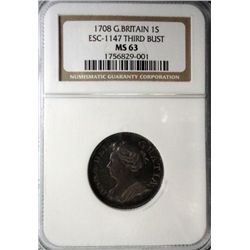 1708 Great Britain 1 shilling