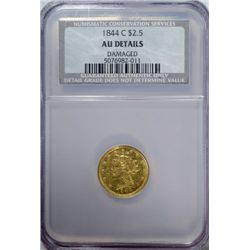 1844-C $2.5O GOLD LIBERTY NCS AU DETAILS DAMAGED