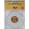 Image 1 : 1956-D LINCOLN CENT LINES UNDER 19 WDMM-001 ANACS MS-63 RED