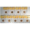 Image 1 : HIGH GRADE LINCOLN CENT LOT 9 COINS ALL GRADED BY ANACS