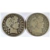 Image 1 : 1895-O VG & 1896-O GOOD BARBER HALF DOLLARS