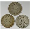 Image 1 : 1916 (P,D,S) WALKING LIBERTY HALF DOLLARS AG'S