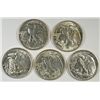 Image 2 : (5) 1944 WALKING LIBERTY HALF DOLLARS MS63+