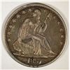 Image 1 : 1857-O SEATED HALF DOLLAR, AU-50 ORIGINAL