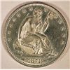 Image 1 : 1874 ARROWS HALF DOLLAR, MS-64 WHITE,  A SCARCE AND VERY NICE TYPE COIN