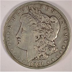 1901 MORGAN SILVER DOLLAR, XF ORIGINAL