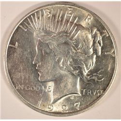 1927-D PEACE DOLLAR, MS-63 WHITE