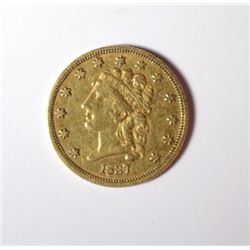 1837 $2.50 CLASSIC GOLD XF++ VERY NICE!