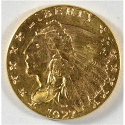 1927 $2.50 GOLD INDIAN AU