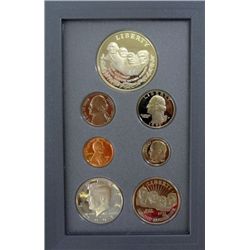 1991 U.S. PRESTIGE PROOF SET, FEATURING MOUNT RUSHMORE COMMEM. SILVER DOLLAR