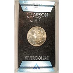 1883-CC GSA MORGAN SILVER DOLLAR, ANACS MS-64   NO BOX OR COA