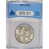 Image 1 : 1941 S WALKING LIBERTY HALF DOLLAR ANACS MS 61