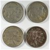 Image 1 : 4-1915 BUFFALO NICKELS "GRADING SET" (AG,GOOD,VG,FINE)