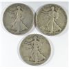Image 1 : 3-1920-S WALKING LIBERTY HALF DOLLARS "GRADING SET" (GOOD,VG,FINE)