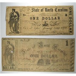 (2) 1861 STATE OF NORTH CAROLINA NOTES