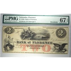 18-- $2 FLORENCE, NB (BANK OF FLORENCE) PMG 67 EPQ