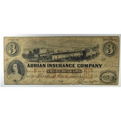 18-- $3 ADRIAN, MI (ADRIAN INSURANCE COMPANY) NOTE
