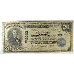 1902 $20 NATIONAL NASHVILLE, TN #3032