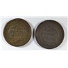 Image 2 : 1843 FINE+ & 1846 VF LARGE CENTS