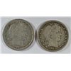 Image 1 : 1907 VF & 1907-S FINE BARBER QUARTERS