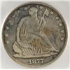 Image 2 : 1877 SEATED HALF DOLLAR SEGS VF-30 DETAILS