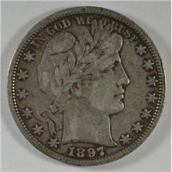 1897 BARBER HALF DOLLAR VF