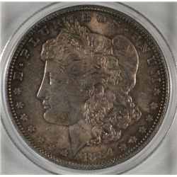 1884 MORGAN DOLLAR MS62 TONED