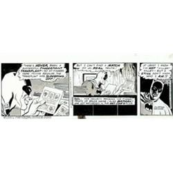 Al Plastino - Original Comic Strip Art for Batman daily dated 4-19-69 (DC, 1969). An amnesia-stri...