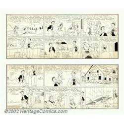 Chic Young Studio - Original Art for Blondie Sunday dated 5-22-32 (King Features, 1932). Tremendo...