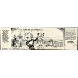 Ham Fisher - Original Comic Strip Art for  Joe Palooka dated 1-1-49 (McNaught Syndicate, 1949) Po...