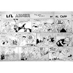 Frank Frazetta - Original Comic Strip Art for L'il Abner Sunday dated 12-4-55 (United Features Sy...