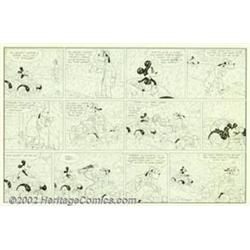 Floyd Gottfredson - Original Comic Strip Art for Mickey Mouse Sunday 3-21-1937 (Walt Disney Studi...