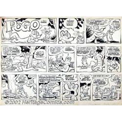 Walt Kelly - Original Comic Strip Art for Pogo Sunday dated 1-10-54 (Post Hall Syndicate, 1954)....