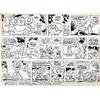 Image 1 : Walt Kelly - Original Comic Strip Art for Pogo Sunday dated 1-10-54 (Post Hall Syndicate, 1954)....